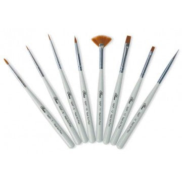 [YC872598] Ib Kit Pinceaux Nail Art 8pcs Rose