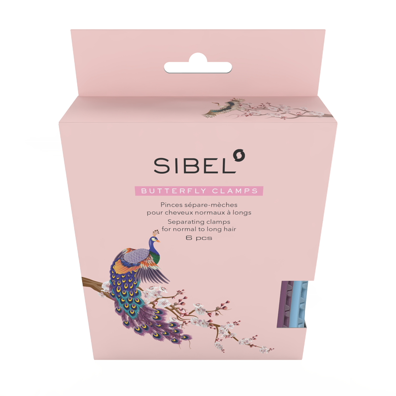 [P005510] Sibel Butterfly Pinces sépare-mèches 6pcs