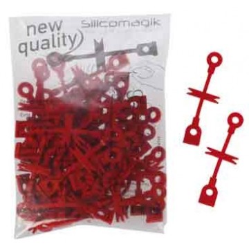 [YC767242] Sibel Languette Rouge Silicomagik 50 pcs