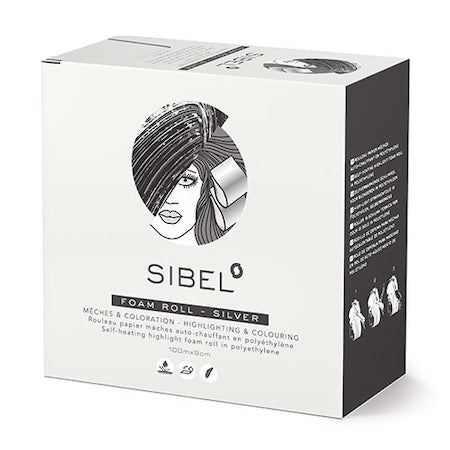 [YC4333150] Sibel Papier Mèche HI Lite Foam Silver Rouleau 100 m X9 cm