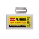 Lame De Rasoir Feather New Hi-Stainless – Paquet De 10 Lames Courtes